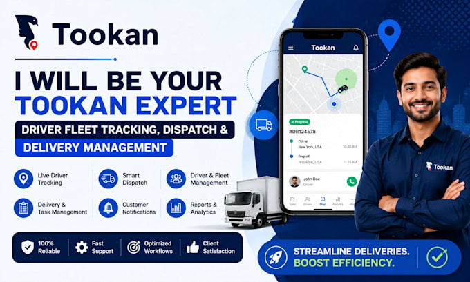 be your tookan expert driver fleet tracking dispatch   delivery management