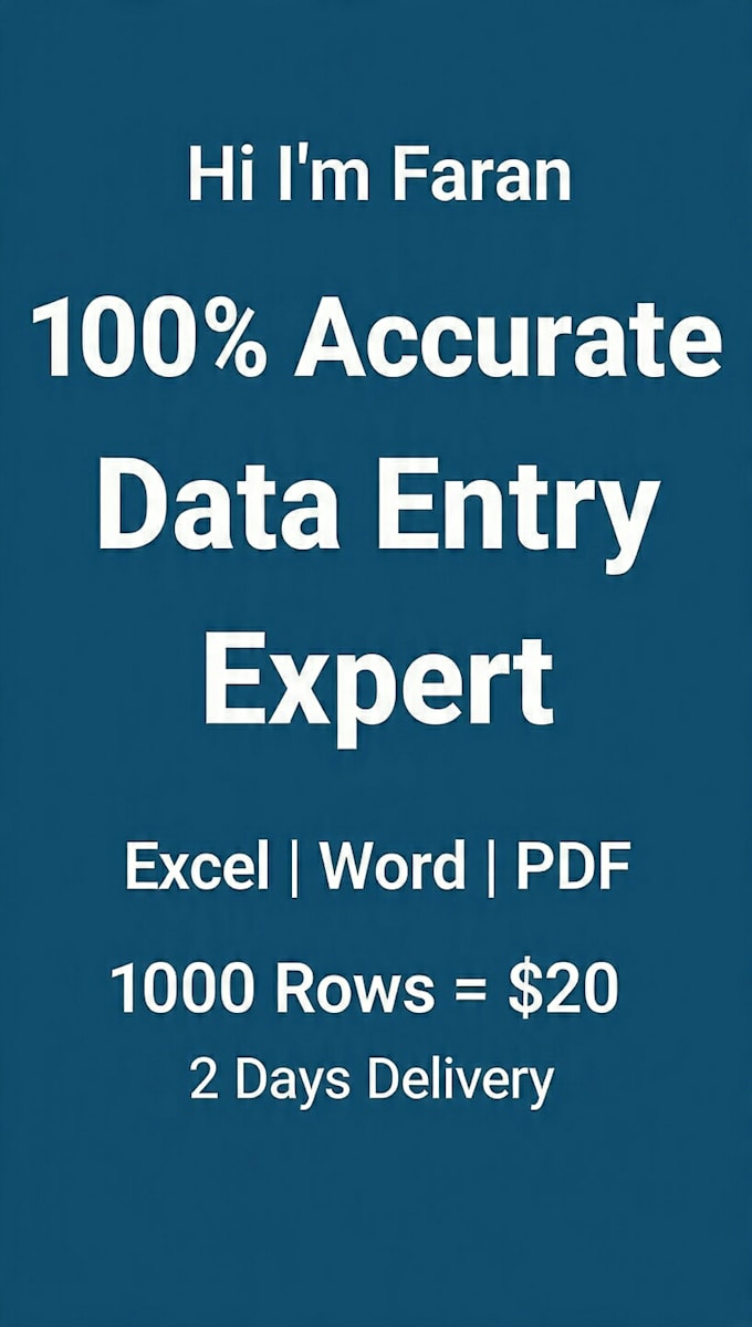 do fast excel data entry, copy paste and typing work accurately