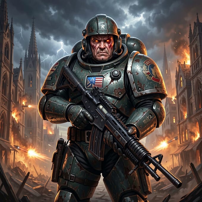 create a warhammer 40k character art