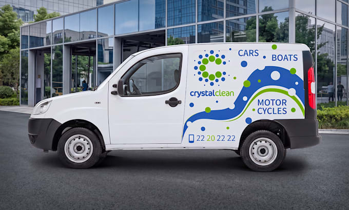 create a professional van wrap design with print ready files