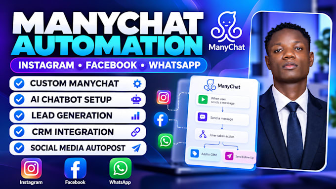 build manychat automation manychat ai chatbot whatsapp business api automation