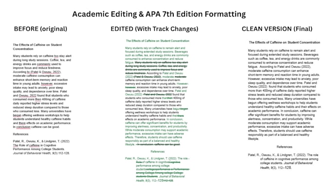 proofread, edit, and format your apa 7 or mla paper