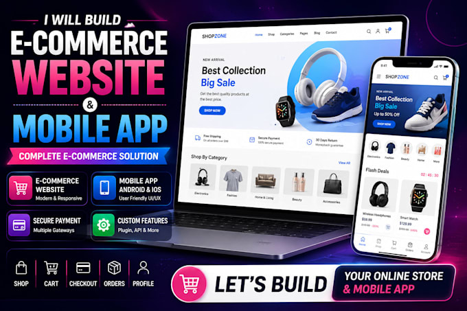 build a fda research peptide ecommerce website, woocommerce store and mobile app