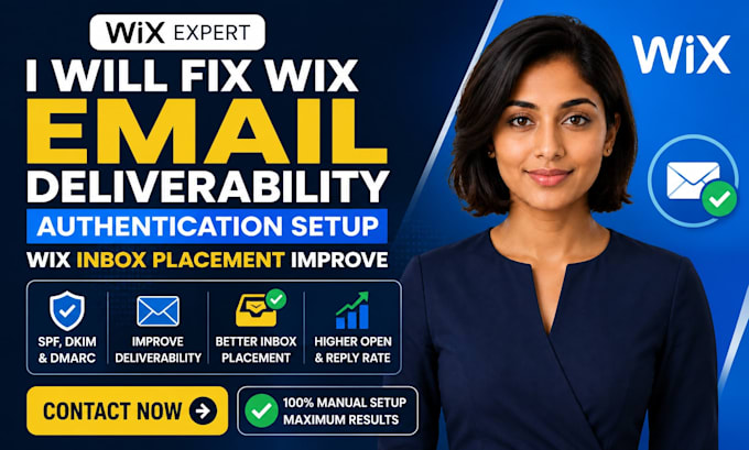 fix wix email deliverability authentication setup wix inbox placement improve