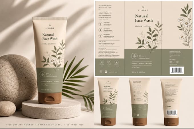 design luxury skincare and cosmetic packaging and labels