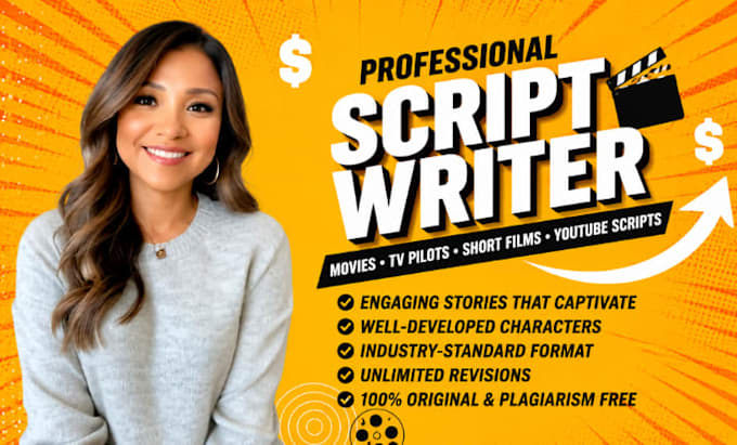 write movie adaptation script, screenwriting, scriptwriting, youtube script