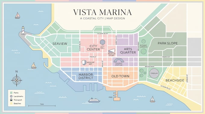 draw goggle map, site map, business map, custom map design, festival map