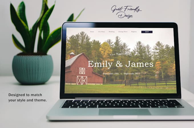 create a personalized wedding website