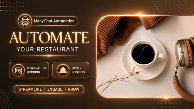 setup manychat automation for restaurant reservation and order booking