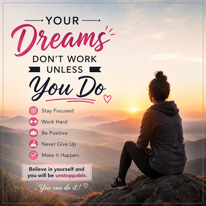 create motivational quote posts for social media