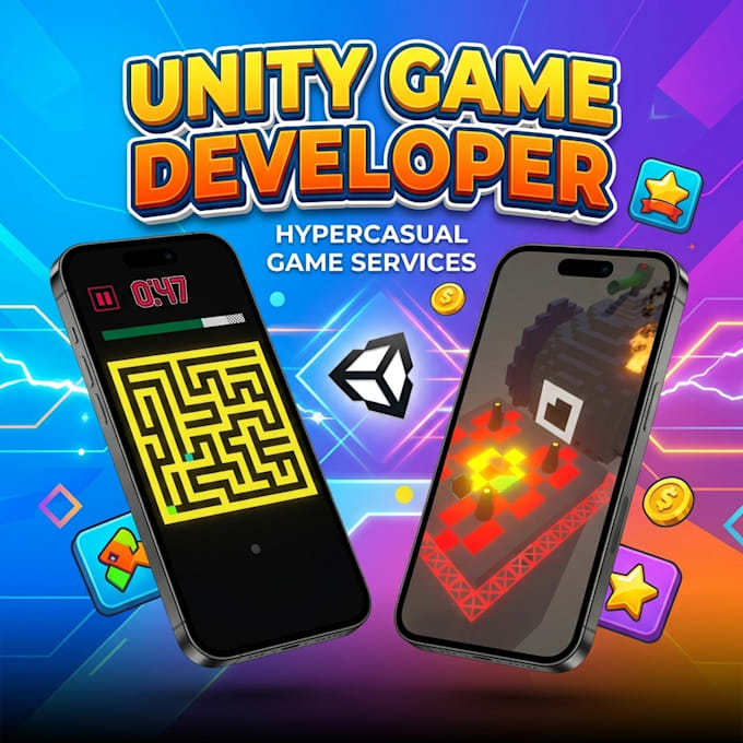 create a 2d unity hypercasual or idle mobile game