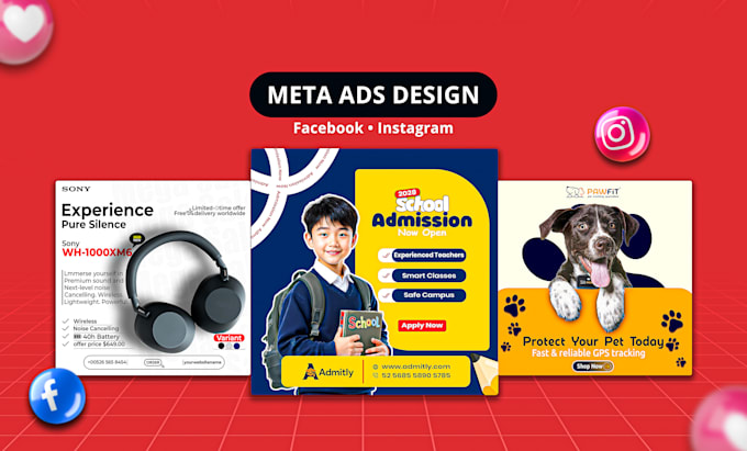 design eye catching meta ads creatives