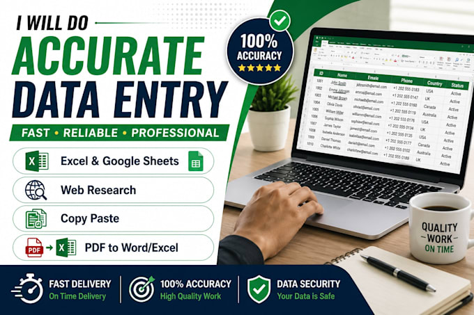 do accurate data entry