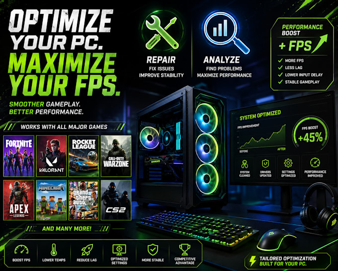 optimize your windows PC for gaming fps