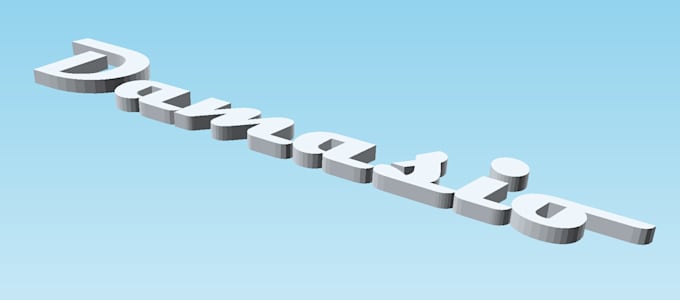 create custom 3d text models for 3d printing
