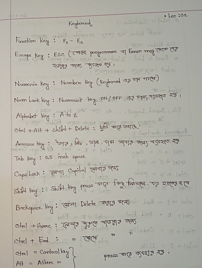 write beautiful handwritten notes in english and bengali