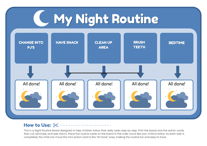 create custom, visual schedules via canva