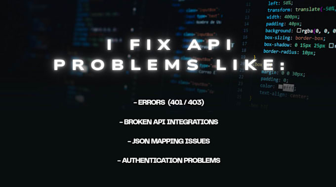 fix API errors and integration issues