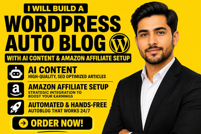 build a wordpress auto blog with ai content and amazon affiliate setup