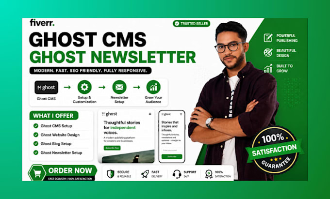 setup ghost newsletter ghost landing page SEO paid membership ghost cms