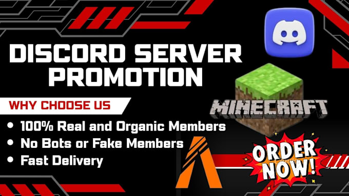 minecraft server promotion, discord server, fivem, rust, dayz, gaming promotion