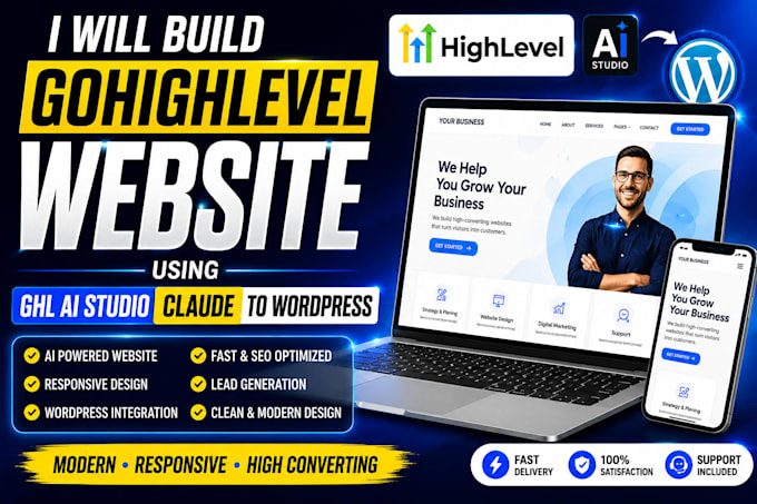 build gohighlevel website using ghl ai studio claude to wordpress