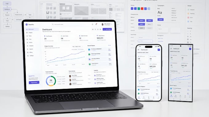 design mobile app UI UX app prototype wireframe clickable figma web app mockup
