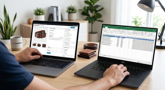 do wordpress product uploading and woocommerce data entry