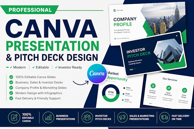 design canva presentation, canva pitch deck, business presentation slides