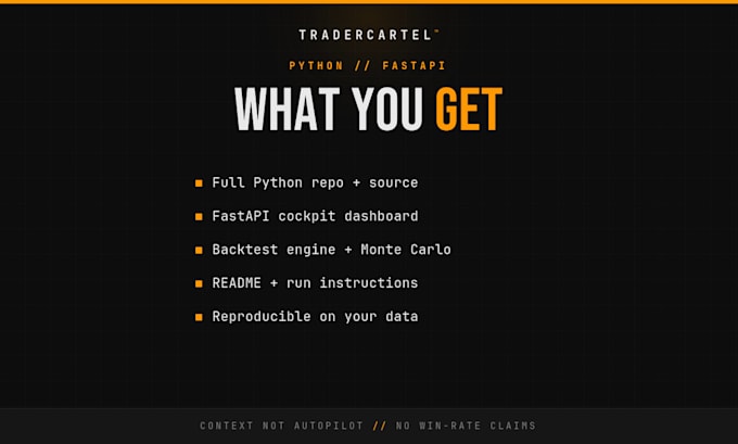 build a python trading dashboard with fastapi