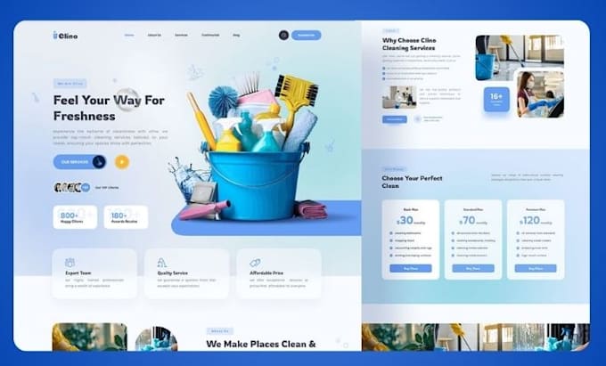 design a trustworthy cleaning service website that converts visitors into lead