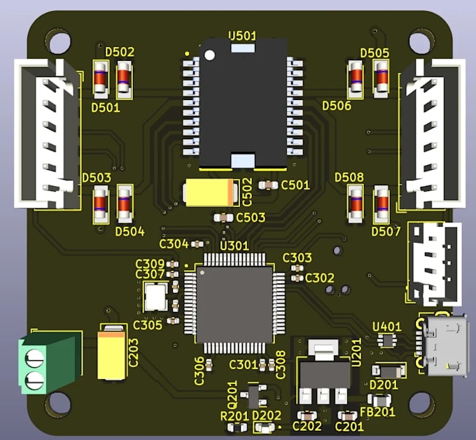 design automotive pcb can bus motor controller bldc driver led driver and sensor