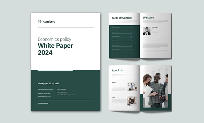 design professional white paper design, case study, annual report design