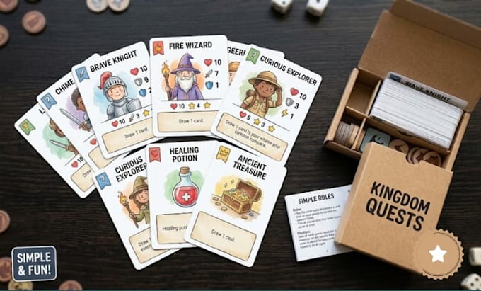 do custom card game design and board game playing cards