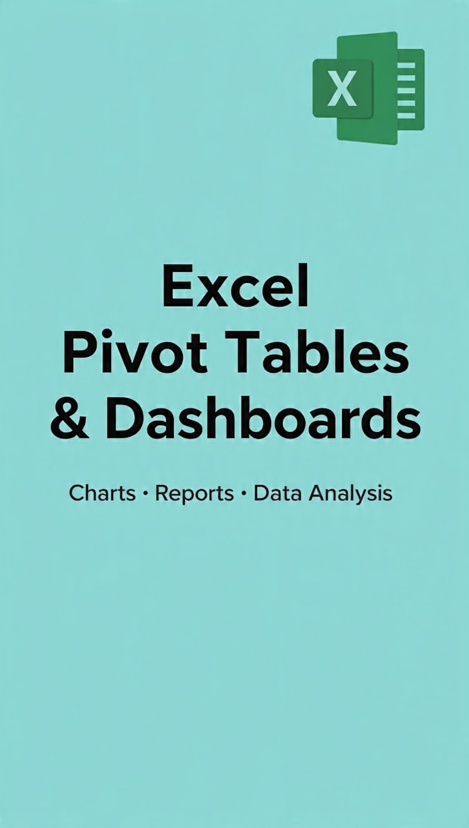 create pivot tables, charts and  dashboards in excel