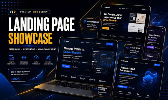 design and develop premium custom landing pages and websites