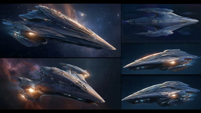 draw sci fi futuristic vehicle aircraft spaceship for you