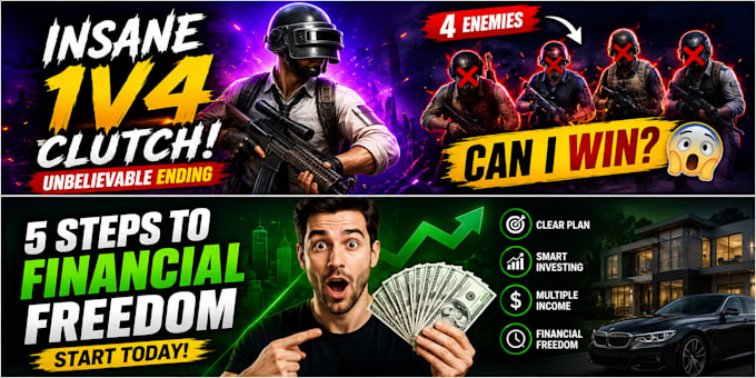 design eye catching youtube thumbnail for high CTR