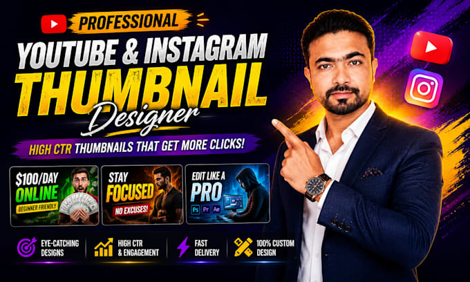 design viral youtube and instagram thumbnail designs