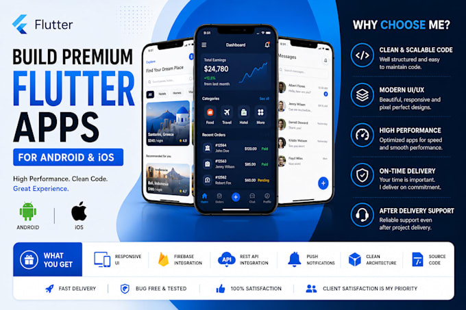 build a flutter app for android and ios