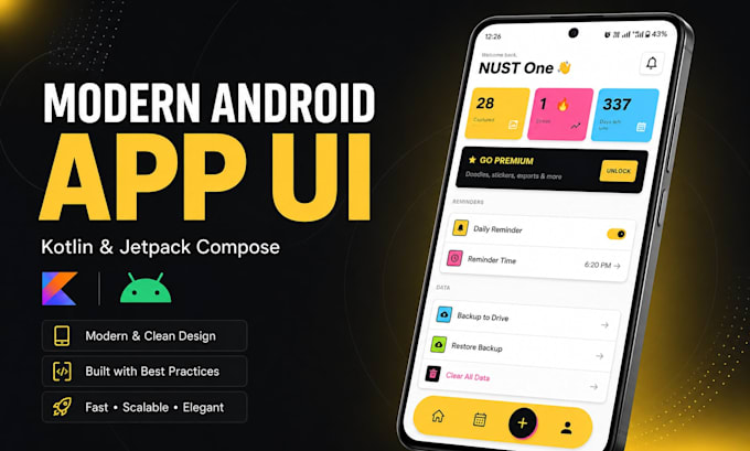build a modern android app UI with kotlin and jetpack compose