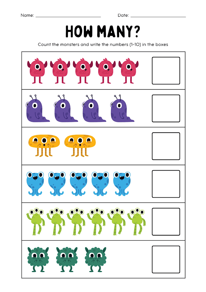 create printable kids worksheets