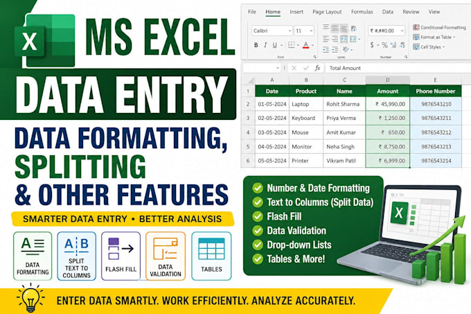 clean, merge, format and format excel data