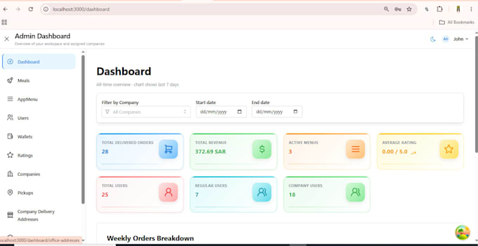 build a full stack dashboard with react and fastapi