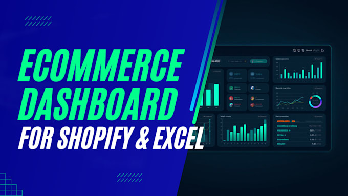 create a professional ecommerce analytics dashboard in canva