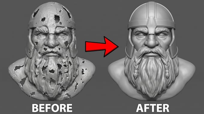 fix stl file edit repair modify custom 3d model 3d scan cleanup for 3d printing