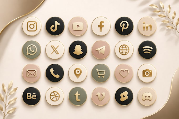 design custom social media icons for your brand
