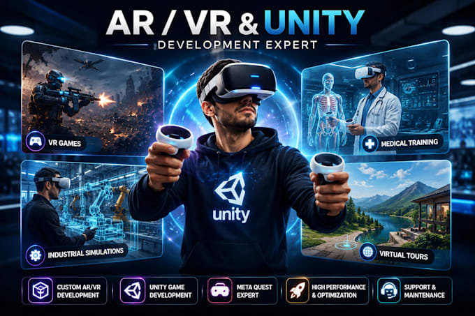 develop ar VR apps, unity games, and meta quest experiences