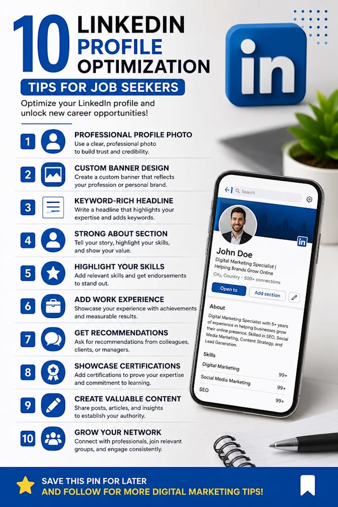 professionally optimize, and SEO your linkedin profile