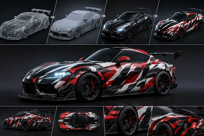 create 3d car model, 3d vehicle wrap, 3d vehicle models